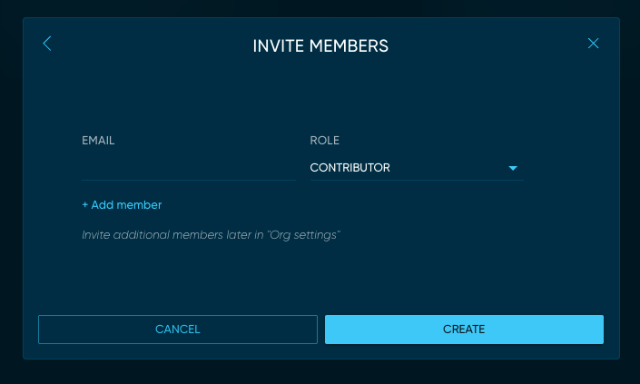Org Member Invite Screen